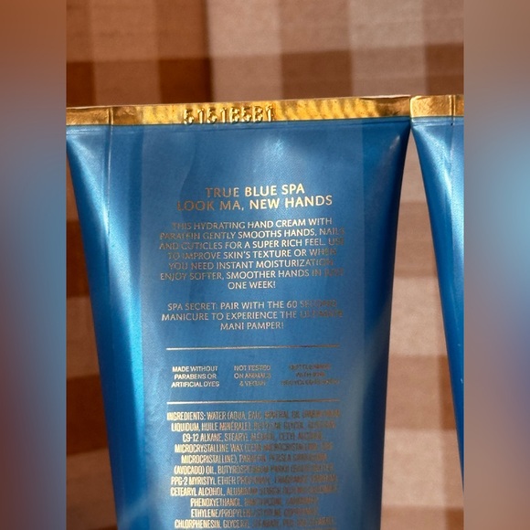 NEW B&BW(2)True Blue Spa Super Rich Hand Cream with Paraffin , 3.4 oz each - Picture 4 of 4